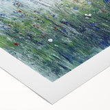 Elegant Dining Room Wall Art – Blue & Green Abstract Floral Print