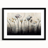 Minimalist Floral Living Room Wall Art – Modern Canvas & Framed Print