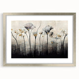 Minimalist Floral Living Room Wall Art – Modern Canvas & Framed Print