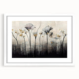 Minimalist Floral Living Room Wall Art – Modern Canvas & Framed Print