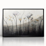 Minimalist Floral Living Room Wall Art – Modern Canvas & Framed Print