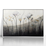 Minimalist Floral Living Room Wall Art – Modern Canvas & Framed Print