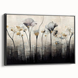 Minimalist Floral Living Room Wall Art – Modern Canvas & Framed Print