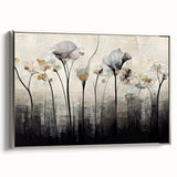Minimalist Floral Living Room Wall Art – Modern Canvas & Framed Print