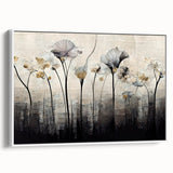 Minimalist Floral Living Room Wall Art – Modern Canvas & Framed Print