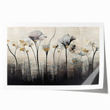 Minimalist Floral Living Room Wall Art – Modern Canvas & Framed Print