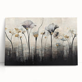 Minimalist Floral Living Room Wall Art – Modern Canvas & Framed Print