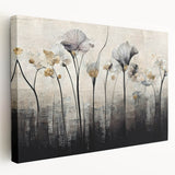 Minimalist Floral Living Room Wall Art – Modern Canvas & Framed Print
