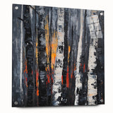 Abstract floral acrylic art piece displayed in a side view, showcasing vibrant colors and intricate details, secured with elegant pins for a modern presentation. This design enhances contemporary decor with its artistic flair and unique texture.