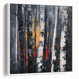 Framed canvas artwork showcasing abstract floral designs in vibrant colors, set against a white background, ideal for modern home decor and stylish interiors.