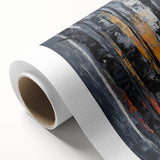 Vibrant abstract floral design on a rolled canvas showcasing bold colors and intricate patterns, ideal for modern home decor and artistic expression. Perfectly packaged in a durable cardboard tube for safe delivery and display.