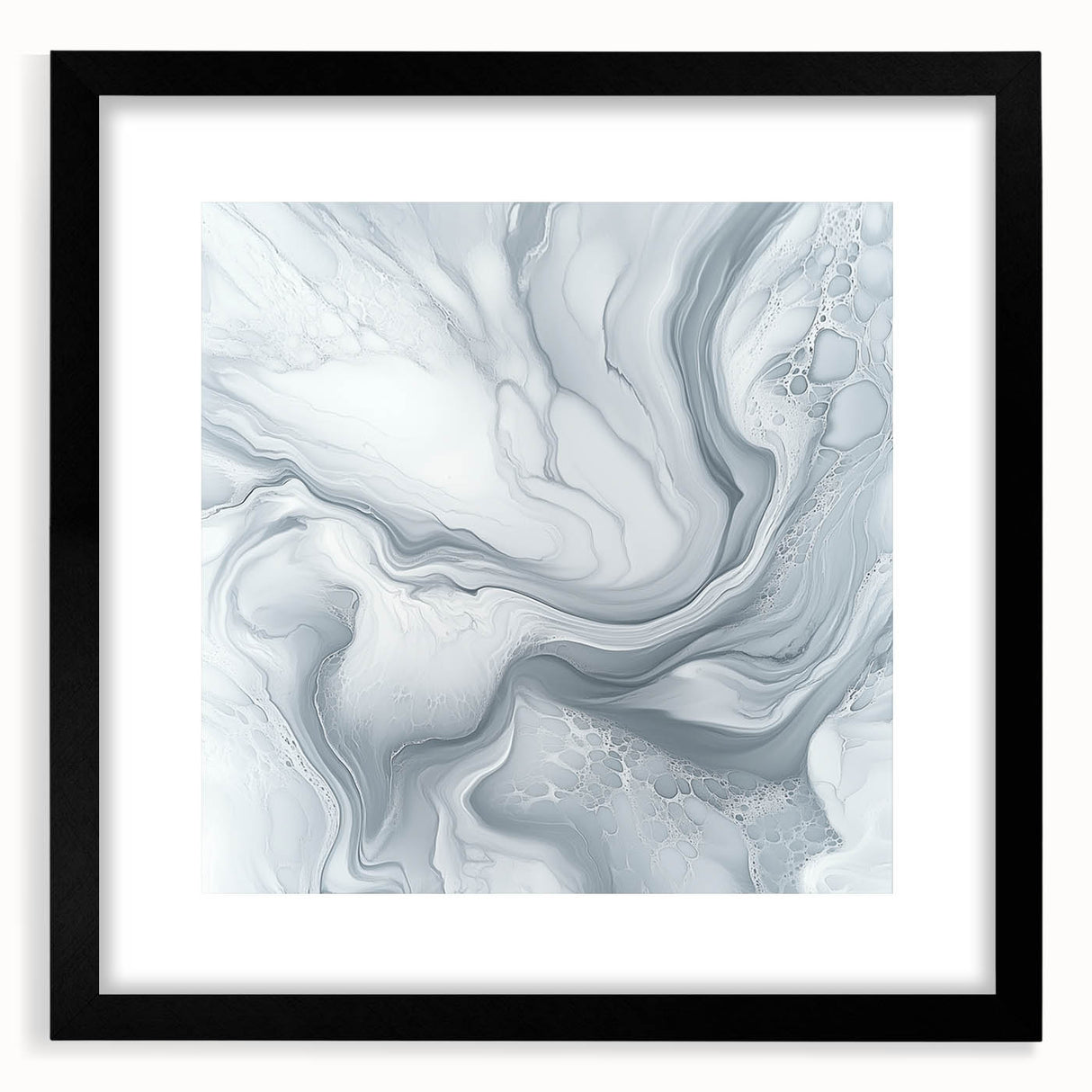 Modern Abstract Wall Art – Light Gray & White Minimalist Canvas