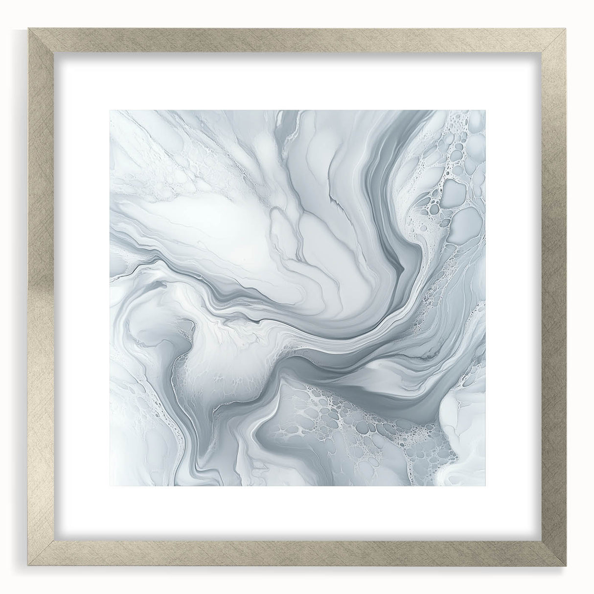 Modern Abstract Wall Art – Light Gray & White Minimalist Canvas