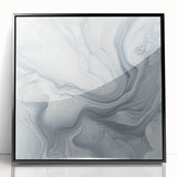 Modern Abstract Wall Art – Light Gray & White Minimalist Canvas