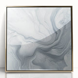 Modern Abstract Wall Art – Light Gray & White Minimalist Canvas