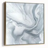 Modern Abstract Wall Art – Light Gray & White Minimalist Canvas