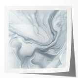 Modern Abstract Wall Art – Light Gray & White Minimalist Canvas