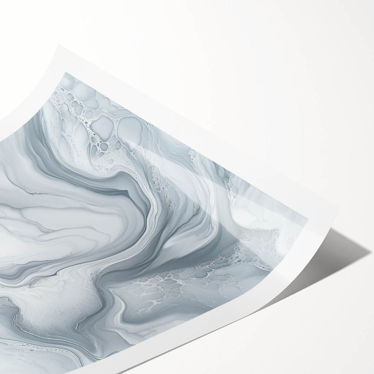 Modern Abstract Wall Art – Light Gray & White Minimalist Canvas