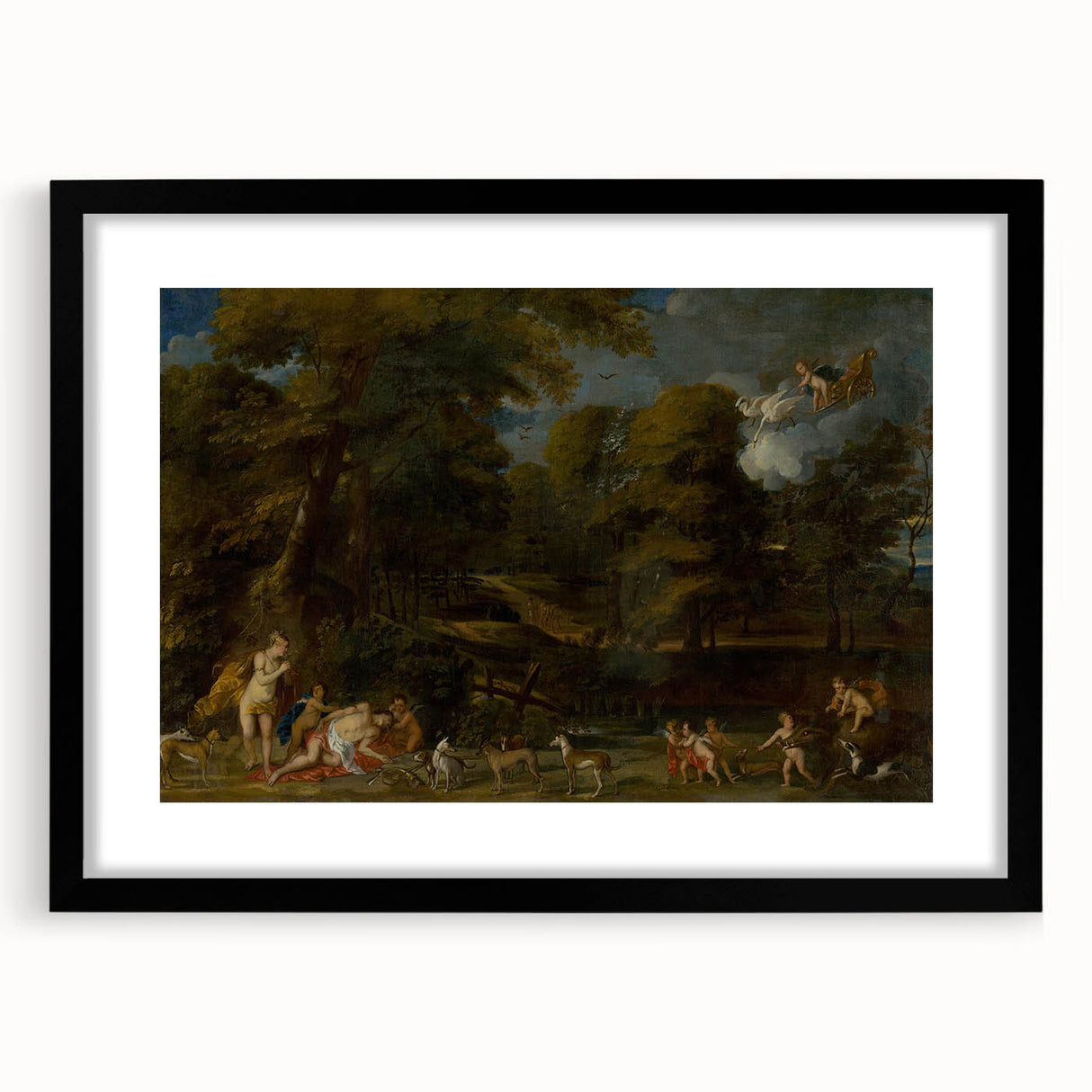 Baroque Forest Scene Wall Art – Mythological Elegance