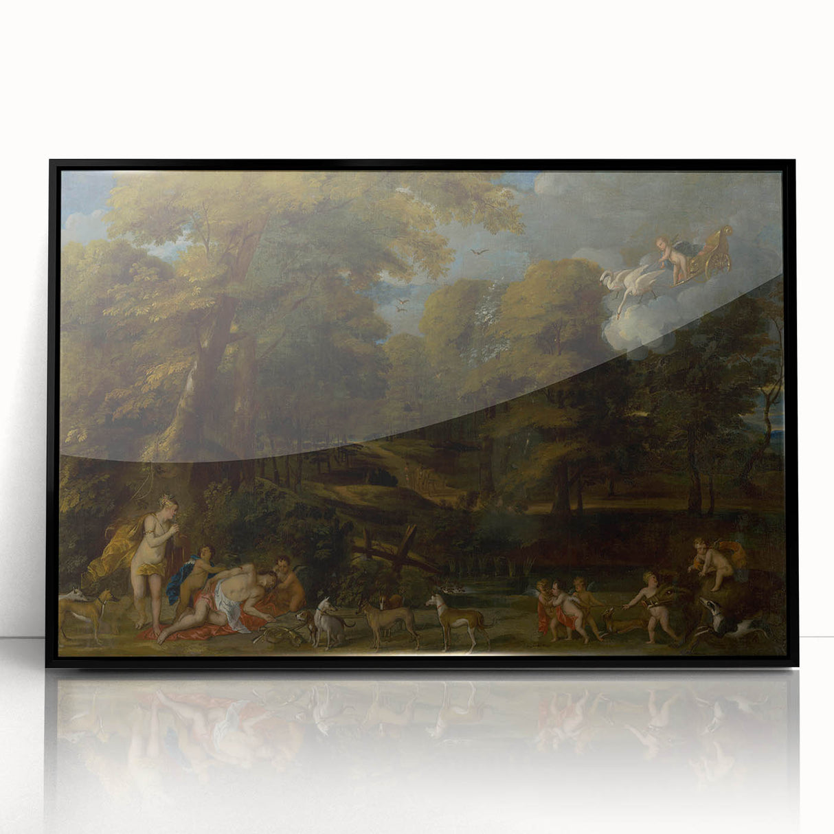 Baroque Forest Scene Wall Art – Mythological Elegance