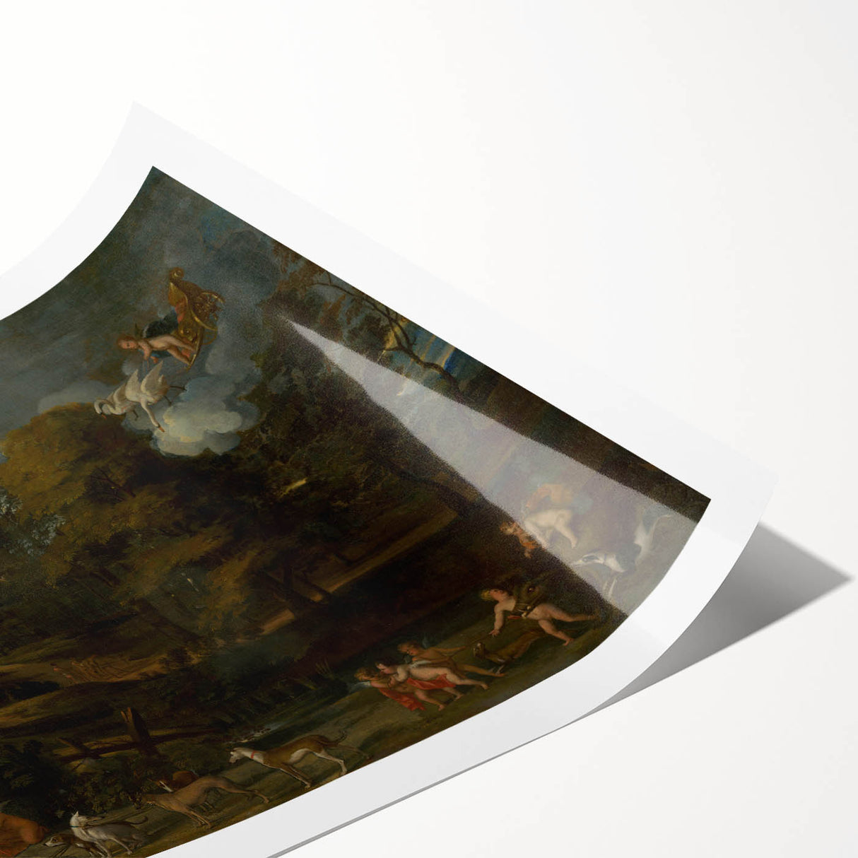 Baroque Forest Scene Wall Art – Mythological Elegance