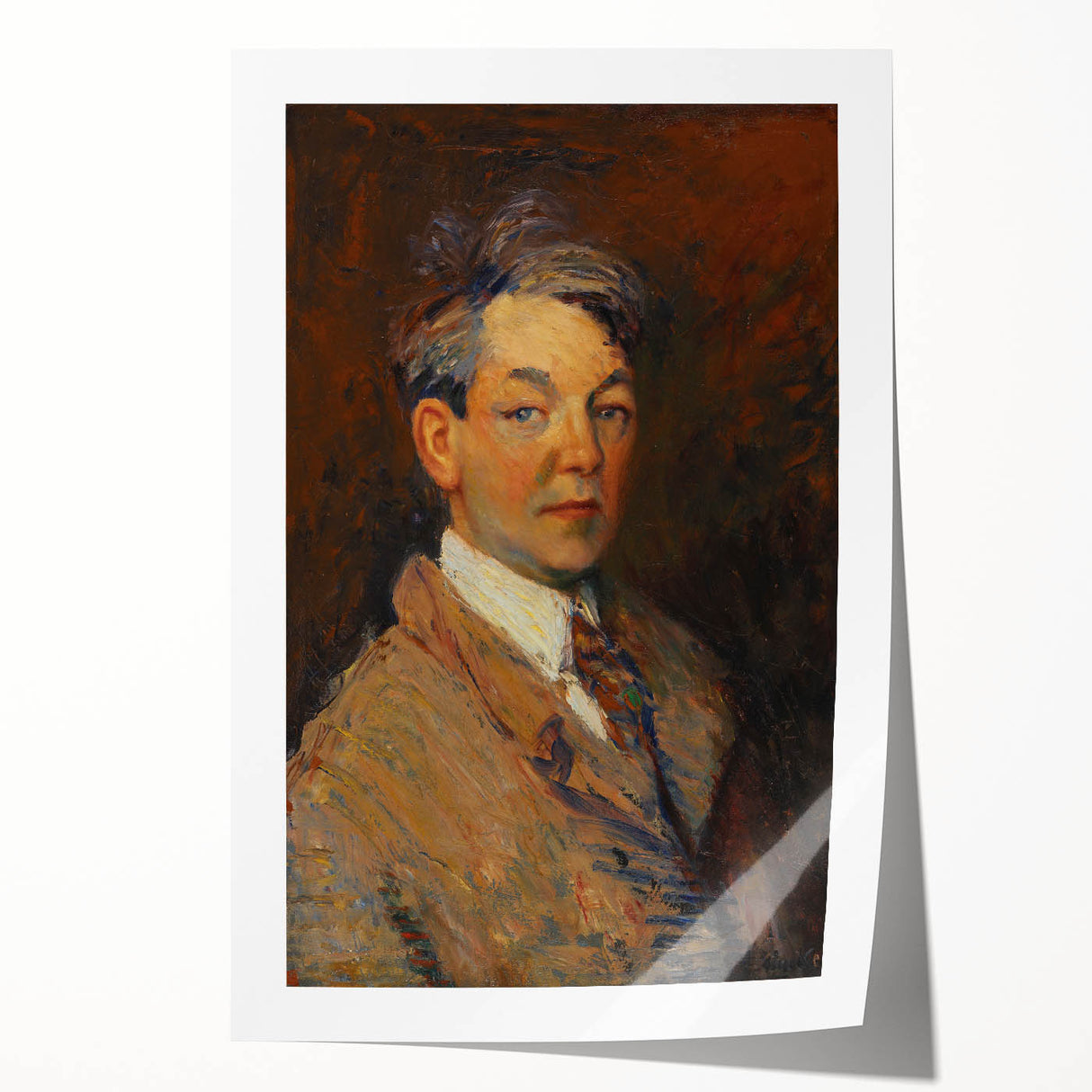 Modern Wall Art - Expressive Self-Portrait Print for Sophisticated Decor
