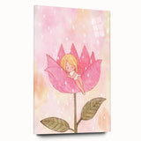 Sleeping Fairy in Flower Girls Room Wall Art - Dreamy Nursery Decor