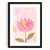 Sleeping Fairy in Flower Girls Room Wall Art - Dreamy Nursery Decor