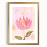 Sleeping Fairy in Flower Girls Room Wall Art - Dreamy Nursery Decor