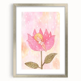 Sleeping Fairy in Flower Girls Room Wall Art - Dreamy Nursery Decor