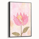 Sleeping Fairy in Flower Girls Room Wall Art - Dreamy Nursery Decor