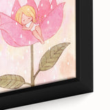Sleeping Fairy in Flower Girls Room Wall Art - Dreamy Nursery Decor