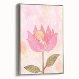 Sleeping Fairy in Flower Girls Room Wall Art - Dreamy Nursery Decor