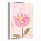 Sleeping Fairy in Flower Girls Room Wall Art - Dreamy Nursery Decor