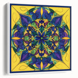 Colorful Mandala Living Room Wall Art – Modern Canvas & Framed Print