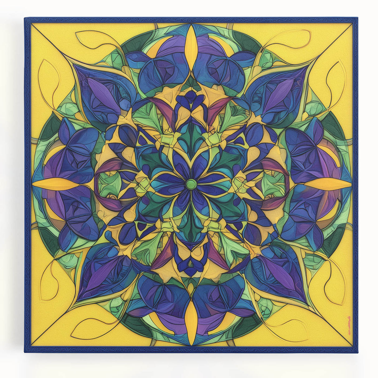 Colorful Mandala Living Room Wall Art – Modern Canvas & Framed Print