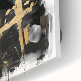 Urban Chic Modern Abstract Wall Art – Black & Gold Canvas Print