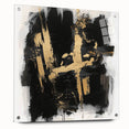 Urban Chic Modern Abstract Wall Art – Black & Gold Canvas Print