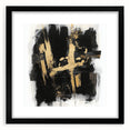 Urban Chic Modern Abstract Wall Art – Black & Gold Canvas Print