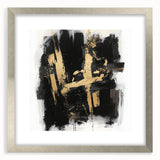 Urban Chic Modern Abstract Wall Art – Black & Gold Canvas Print