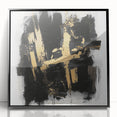 Urban Chic Modern Abstract Wall Art – Black & Gold Canvas Print