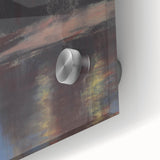 Modern Wall Art - Atmospheric Blue Lake under Black Rock for Tranquil Decor