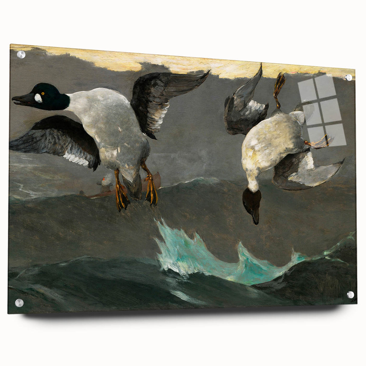 Dramatic Realism Art of Ducks in Flight - Fine Art Realism Canvas