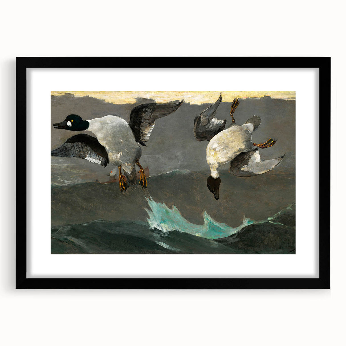 Dramatic Realism Art of Ducks in Flight - Fine Art Realism Canvas