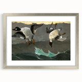 Dramatic Realism Art of Ducks in Flight - Fine Art Realism Canvas