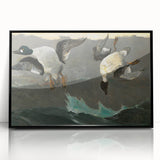 Dramatic Realism Art of Ducks in Flight - Fine Art Realism Canvas