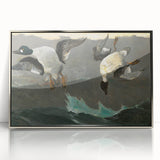 Dramatic Realism Art of Ducks in Flight - Fine Art Realism Canvas