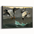 Dramatic Realism Art of Ducks in Flight - Fine Art Realism Canvas