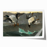 Dramatic Realism Art of Ducks in Flight - Fine Art Realism Canvas