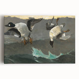 Dramatic Realism Art of Ducks in Flight - Fine Art Realism Canvas